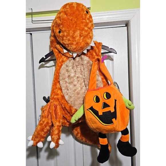 T-Rex Dinosaur Belly Babies Costume & Talking Treat Basket Halloween 18-24 M